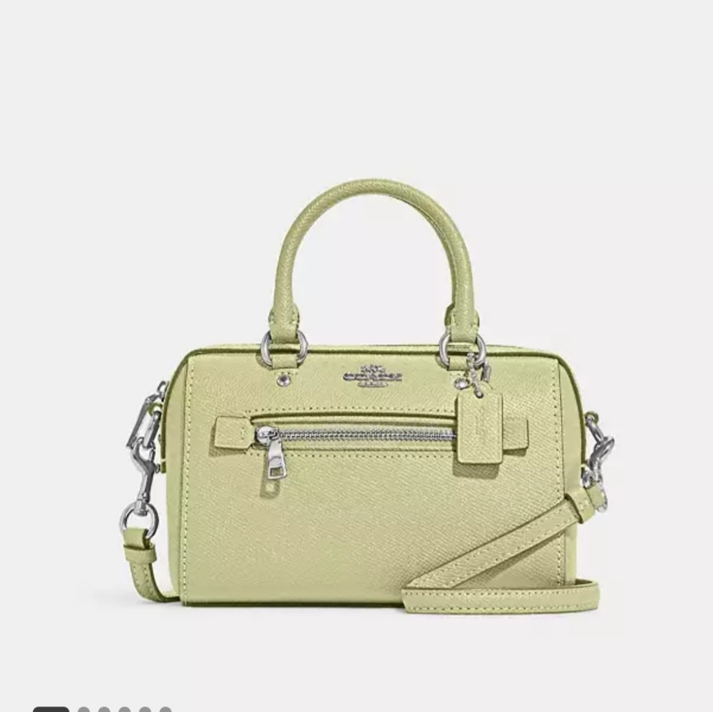 Coach mini Rowan  crossbody pale Lime/silver
